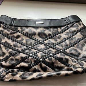 Leopard Print Faux Leather Miche Demi Shell Only